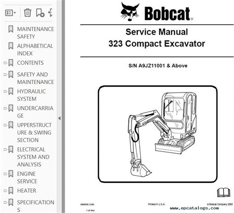 bobcat excavator 323|bobcat 323 parts manual.